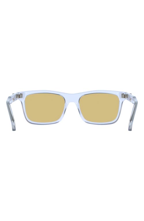 Ferragamo 55mm Rectangular Sunglasses In Transparent Grey