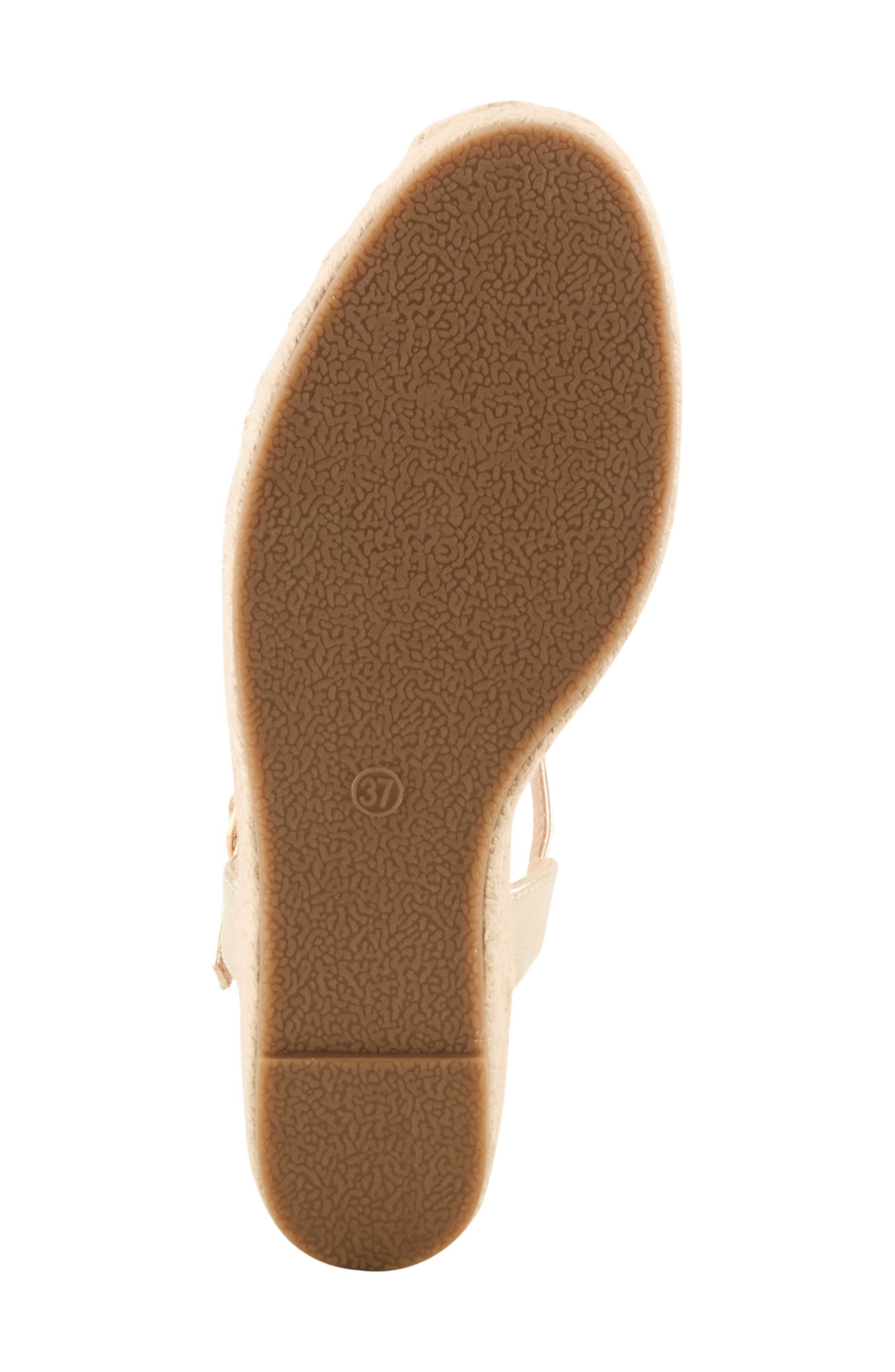 Espalli Espadrille Wedge, Alternate, color, GOLD