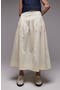 Pintuck Cotton Poplin Maxi Skirt