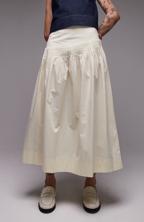 スカート STEFANO MORTARI Women Long Skirts U6223 1 WHITE Stefano Mortari Mid-length skirts for Women | Online Sale up