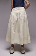 【BAON】Goho banding pin tuck cotton long skirt Treasure & Bond Pintuck Cotton Midi Skirt | Nordstrom