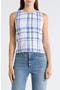selected Oversized Blue White Plaid
