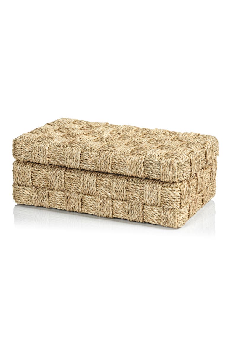 Taranto Abaca Rope Decorative Box, Main, color, BEIGE