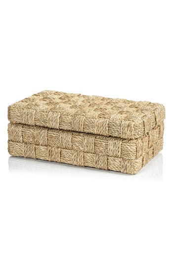 Zodax Taranto Abaca Rope Decorative Box In Neutral