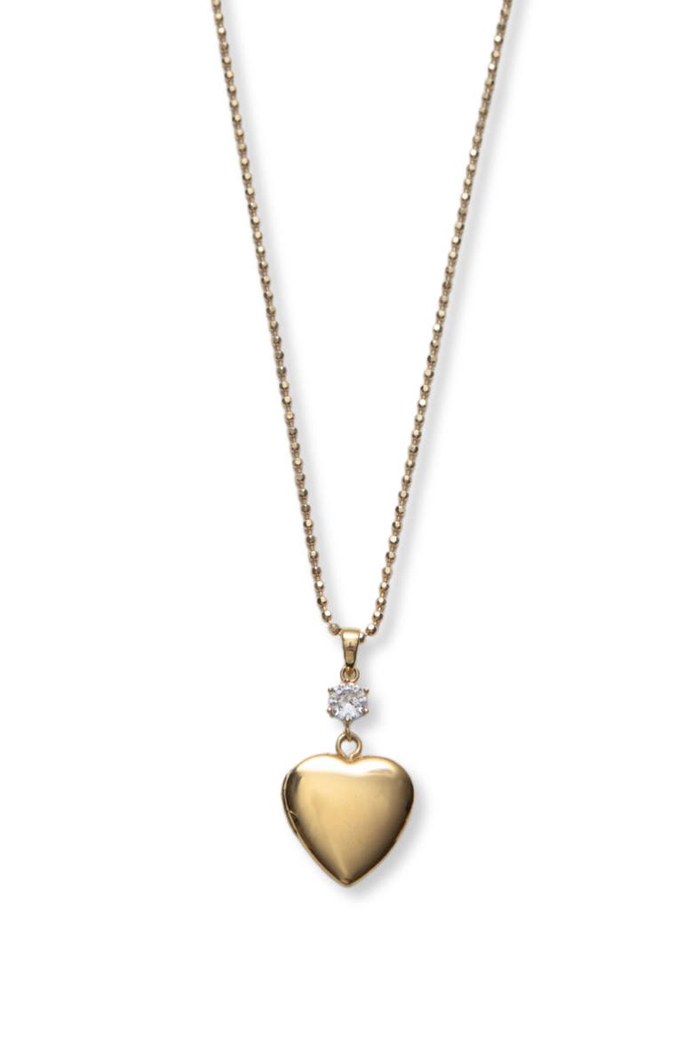 Heart Locket Pendant Necklace, Main, color, GOLD