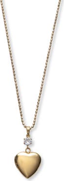 Argento Vivo Sterling Silver Heart Locket Pendant Necklace
