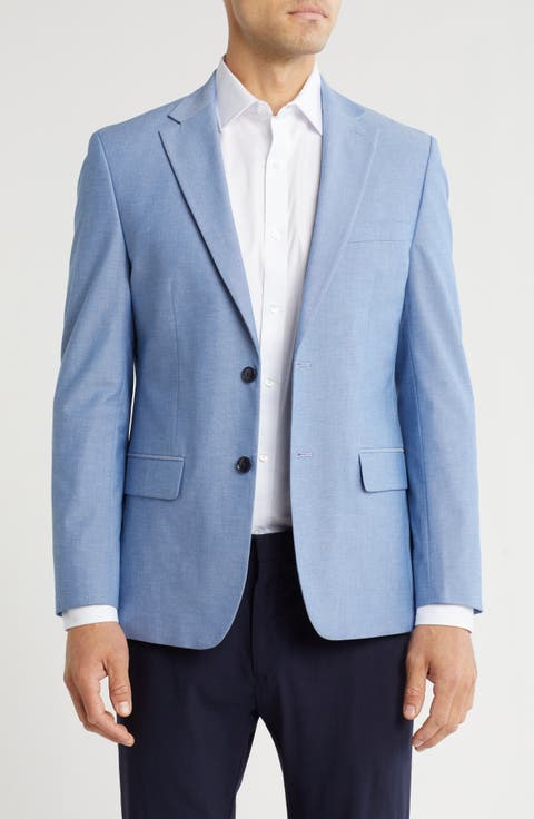 Blue Stretch Suit Jacket