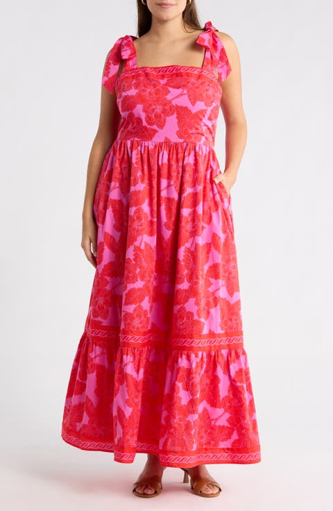 Rency Floral Smocked Maxi Dress (Plus)