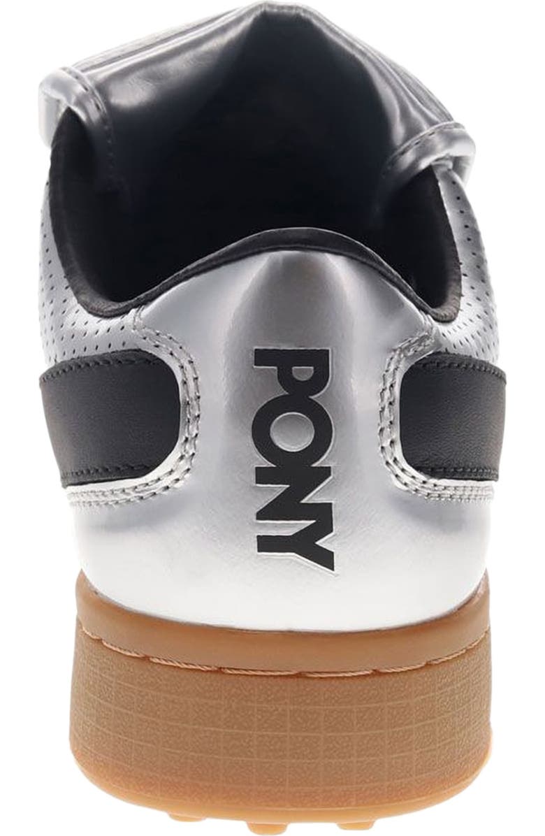 PONY Linebacker Metallic Sneakers, Alternate, color, Silver/Black