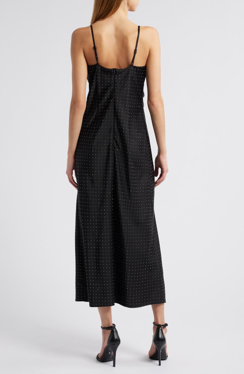 Rare London Diamante Satin Midi Slipdress, Alternate, color, 