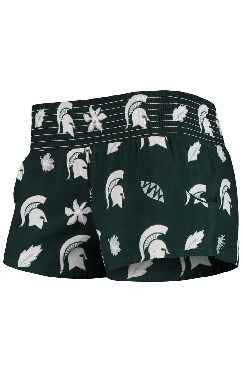 Wes & Willy Women's Wes & Willy Green Michigan State Spartans Beach Shorts, Alternate, color, Green