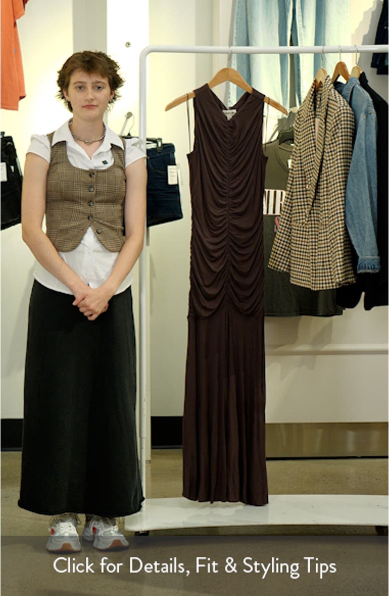 Ruched Sleeveless Maxi Dress, sales video thumbnail