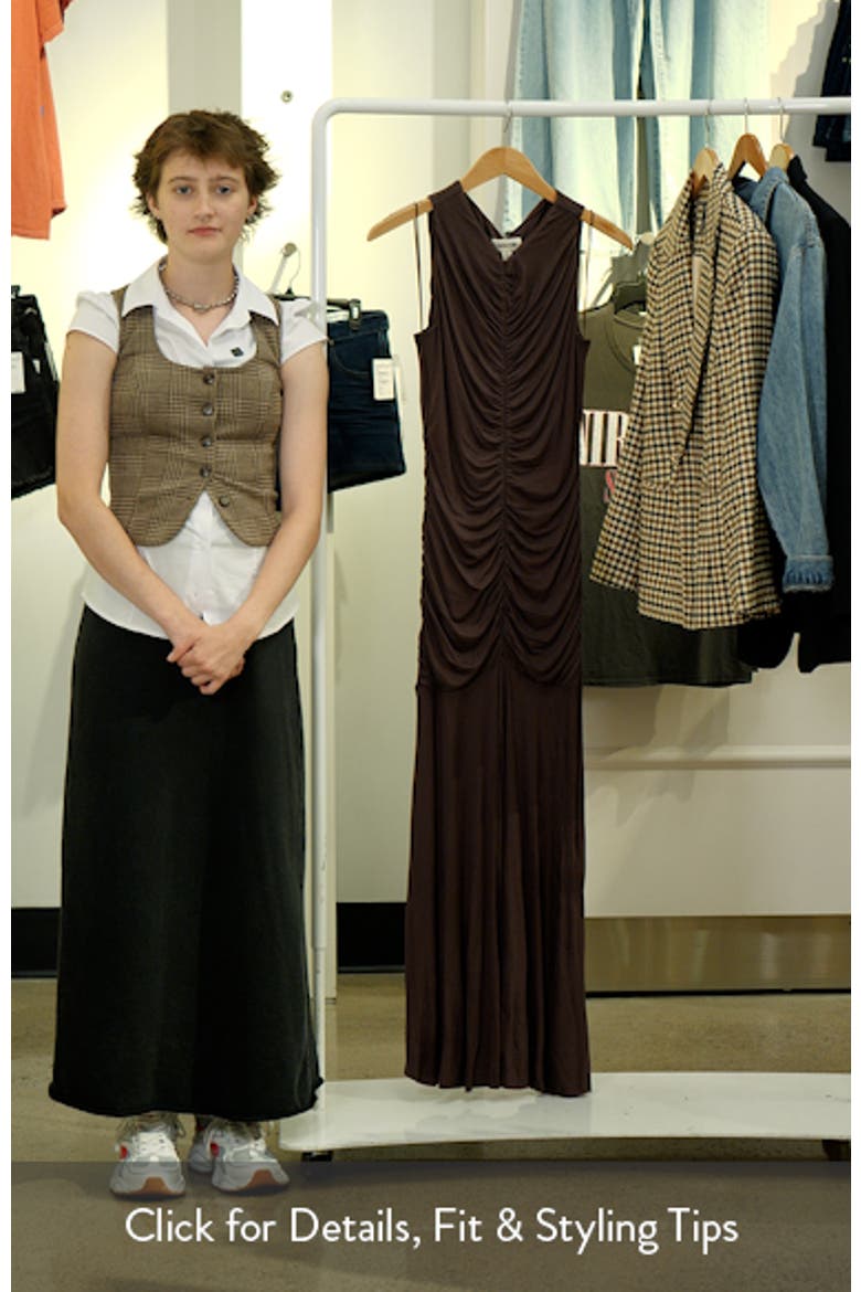 Ruched Sleeveless Maxi Dress video