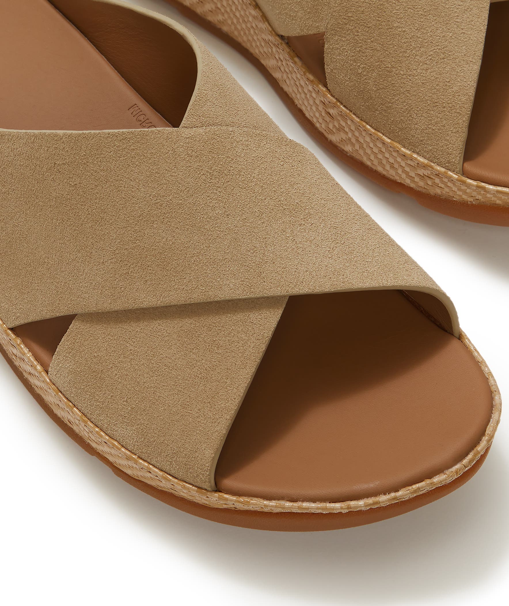 Lulu Lux Graphic-Weave Sandal, Alternate, color, Cappuccino