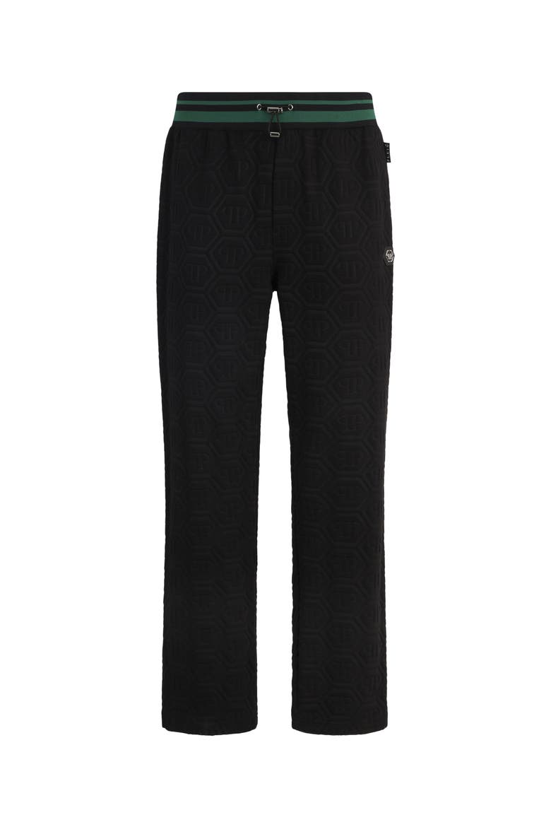 Tracksuit Pants Jacquard Monogram Men, Main, color, black