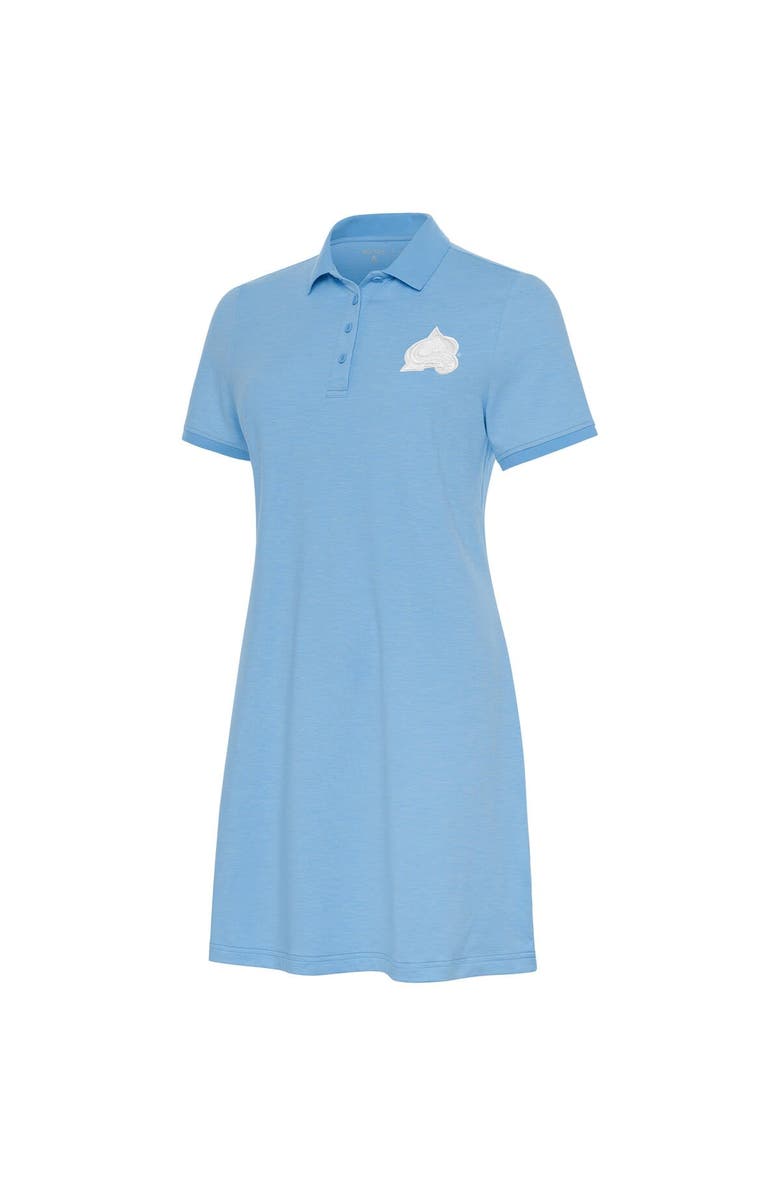 ANTIGUA Women's Antigua Light Blue Colorado Avalanche White Logo Play Through Polo Dress, Main, color, 