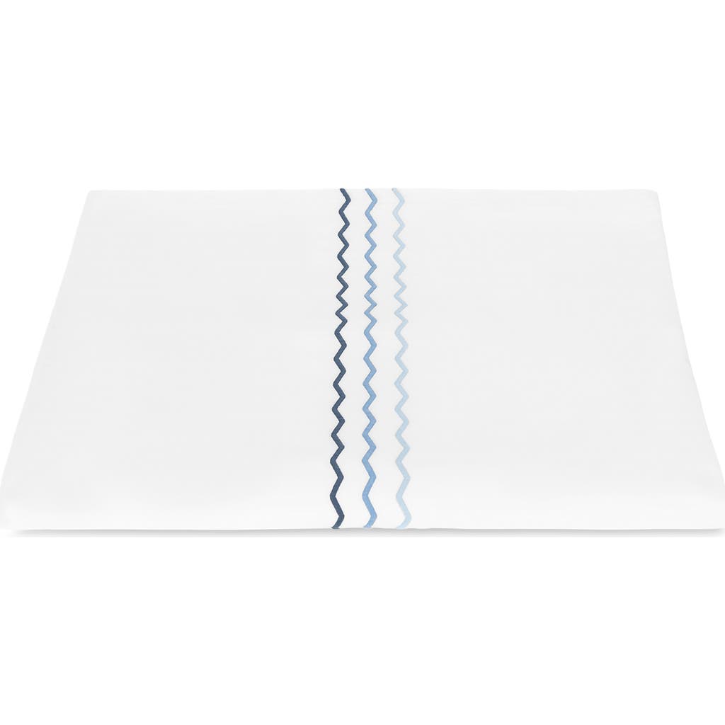 Matouk Axel Embroidered Duvet Cover In Blue