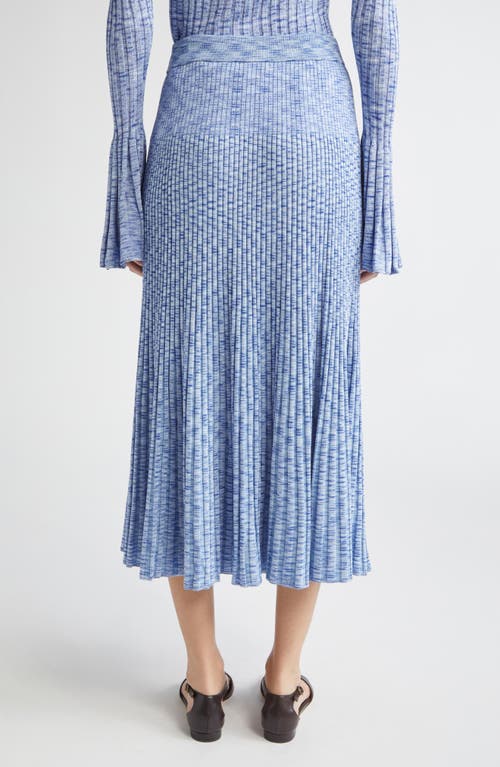 Zimmermann Mouline Rib Midi Sweater Skirt In Blue