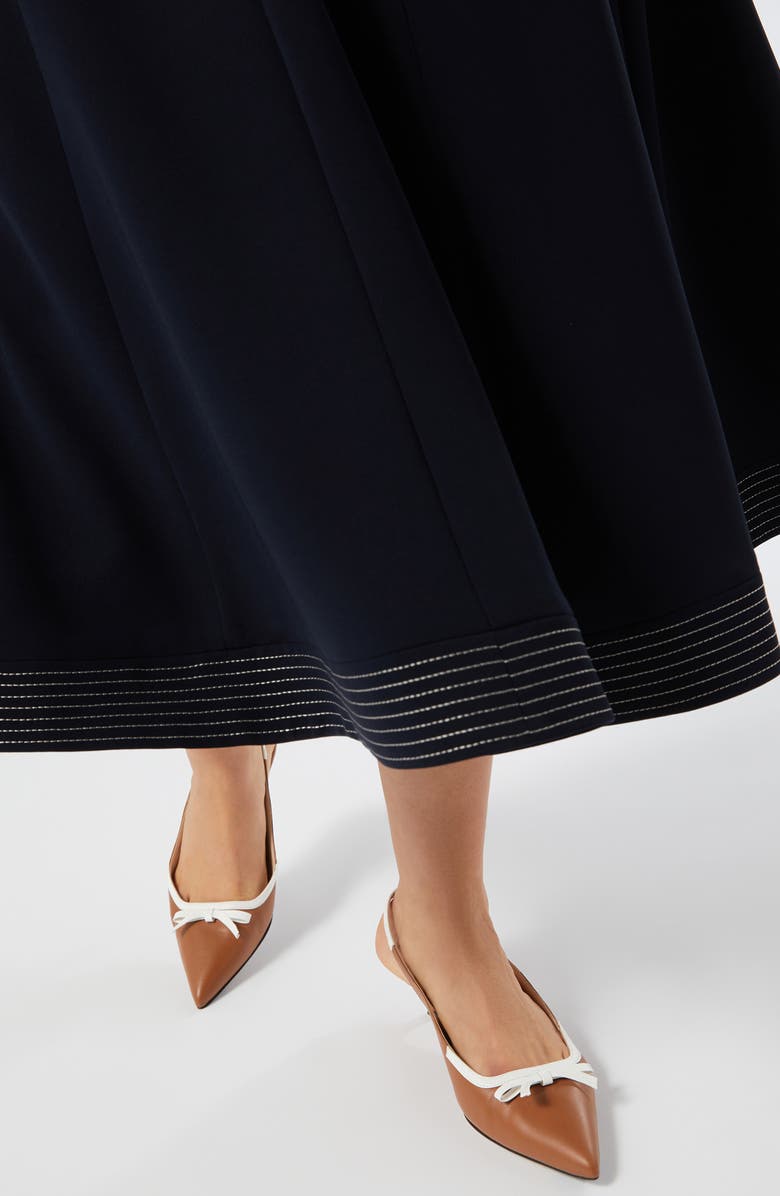 Marina Rinaldi Cady Fit & Flare Midi Dress, Alternate, color, Midnight Blue