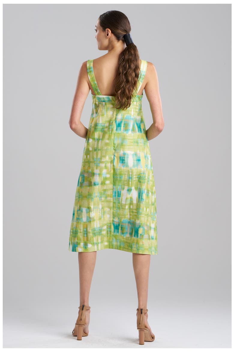 PLAIDS Square Neck Sundress, Alternate, color, PALM
