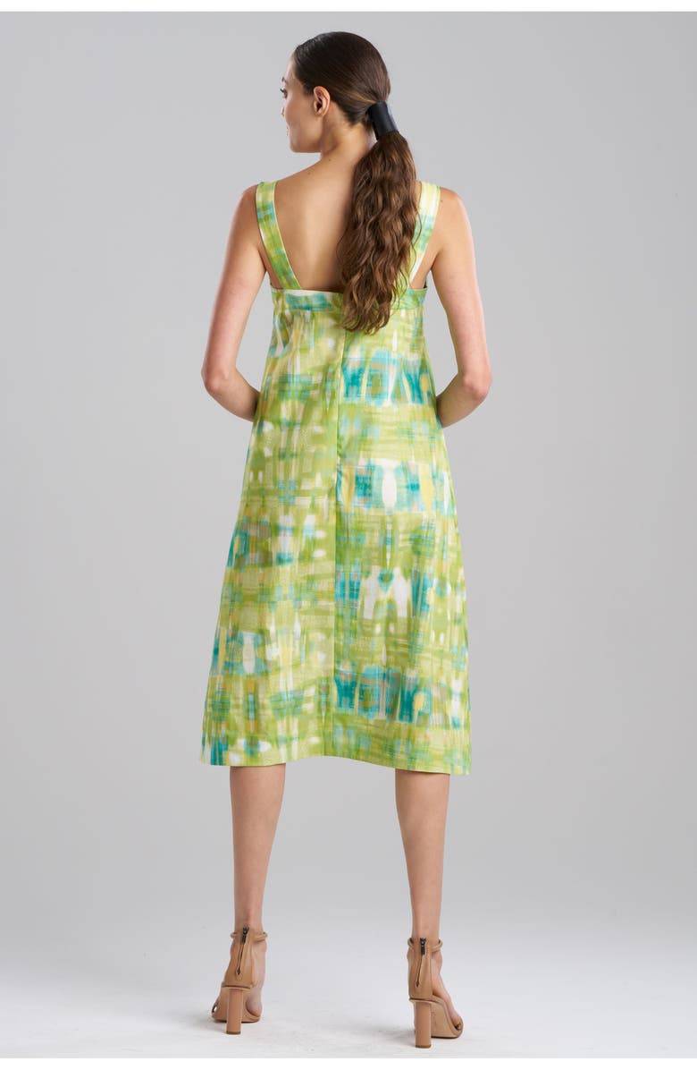 Natori PLAIDS Square Neck Sundress, Alternate, color, Palm