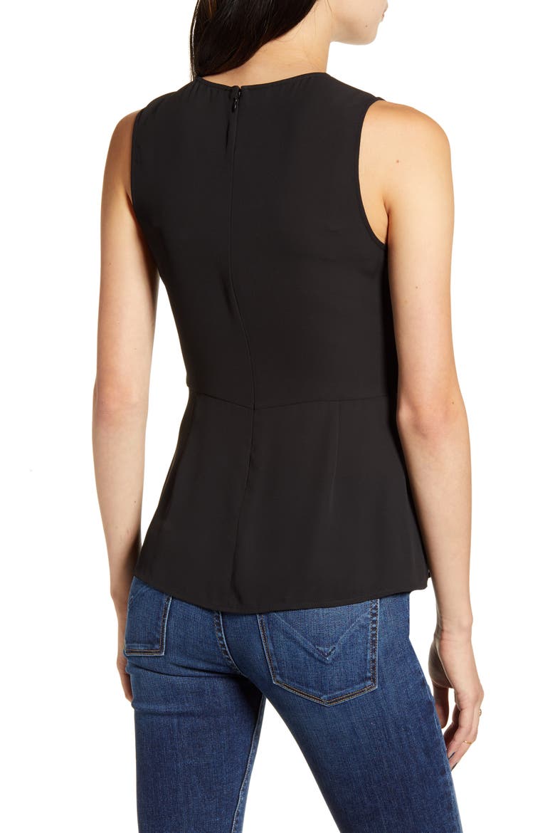 Tie Waist Top, Alternate, color, BLACK