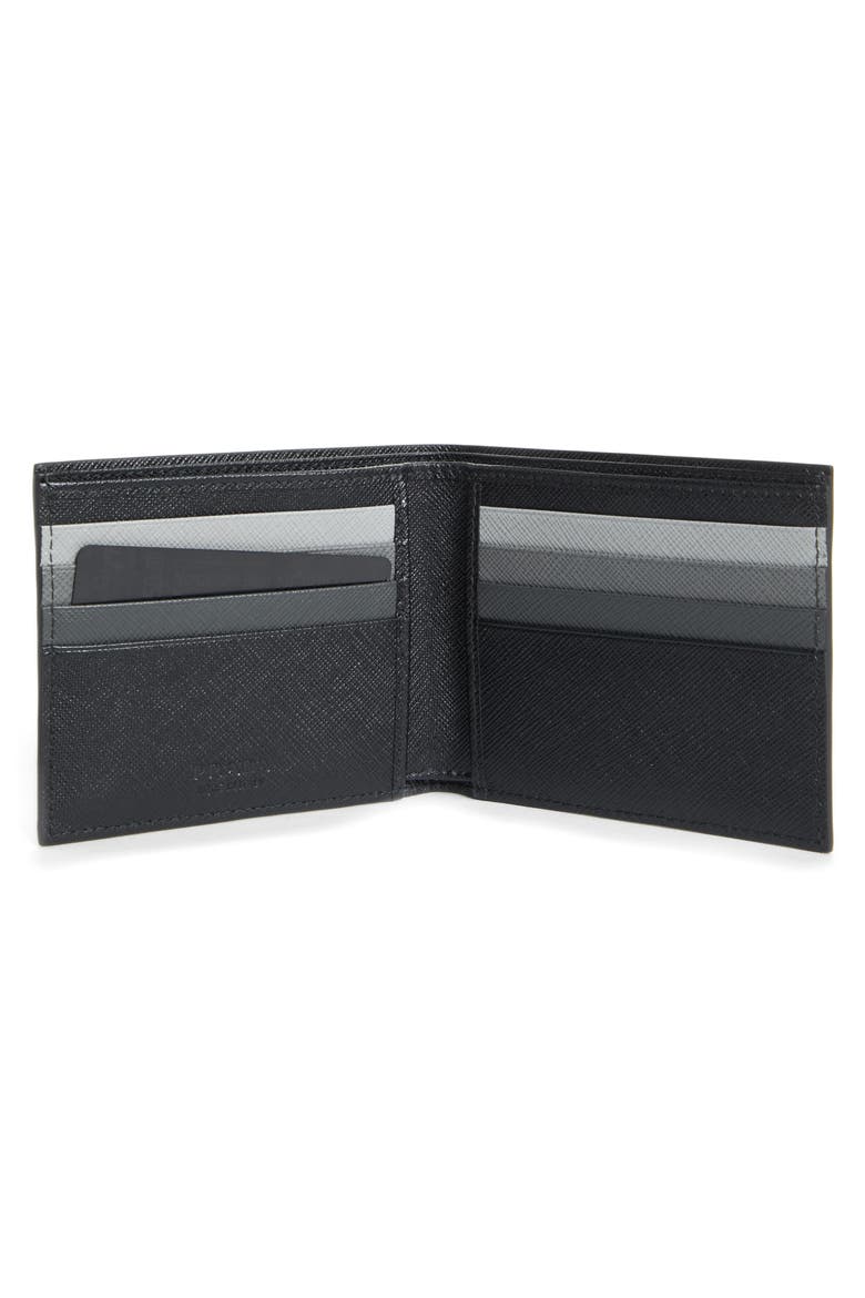 Saffiano Leather Bifold Wallet, Alternate, color, NERO