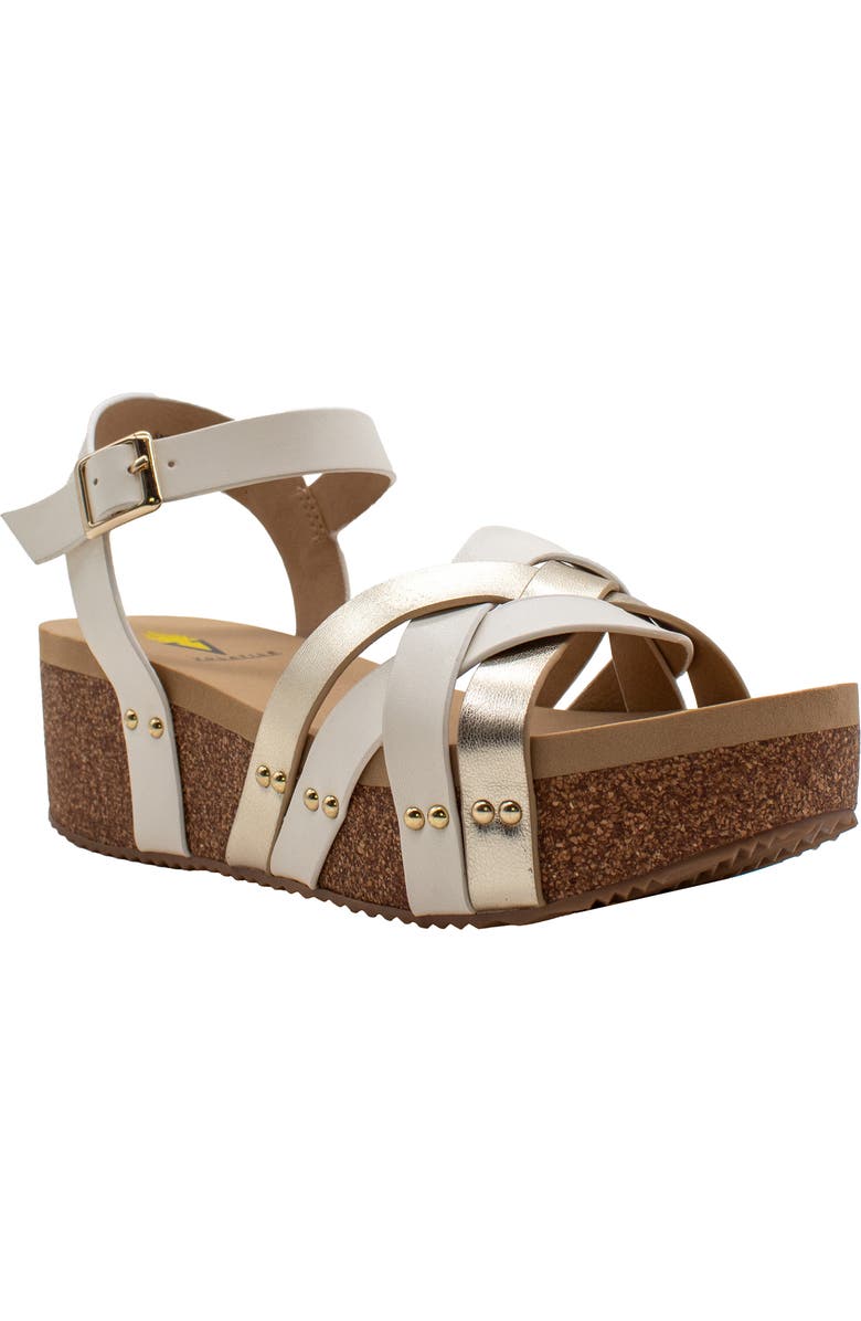 Volatile Edna Ankle Strap Platform Wedge Sandal, Main, color,
