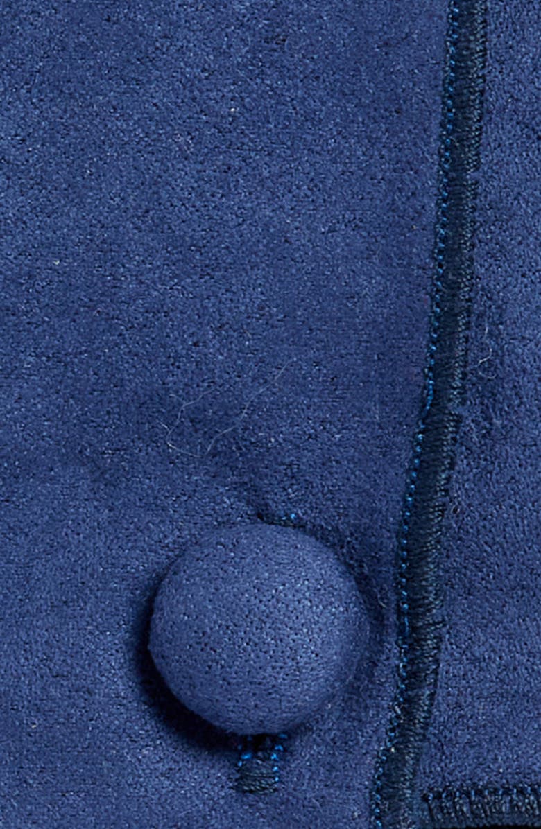 CLIFTON WILSON Solid Sueded Cotton Pocket Square, Alternate, color, Navy