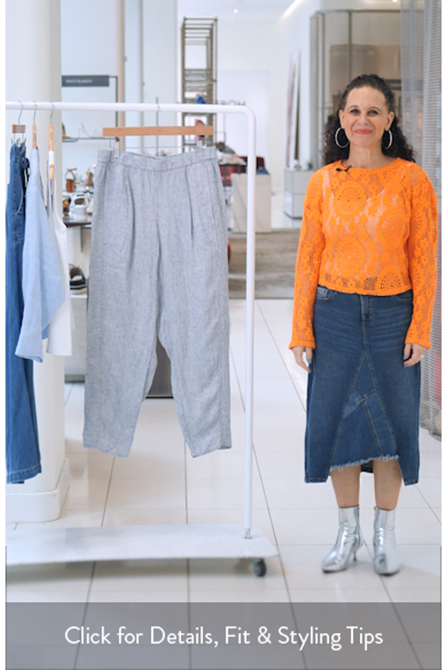 Clean Line N Rack Eileen Fisher Stripe Organic Linen Lantern Pants (Women) | Nordstromrack