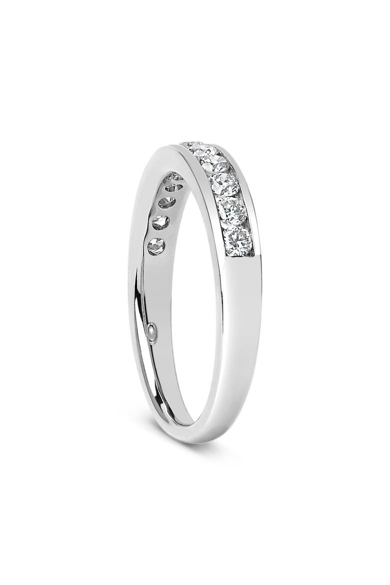 14K Gold 1/2 Cttw Round Diamond 11 Stone Channel Set Band, Alternate, color, White