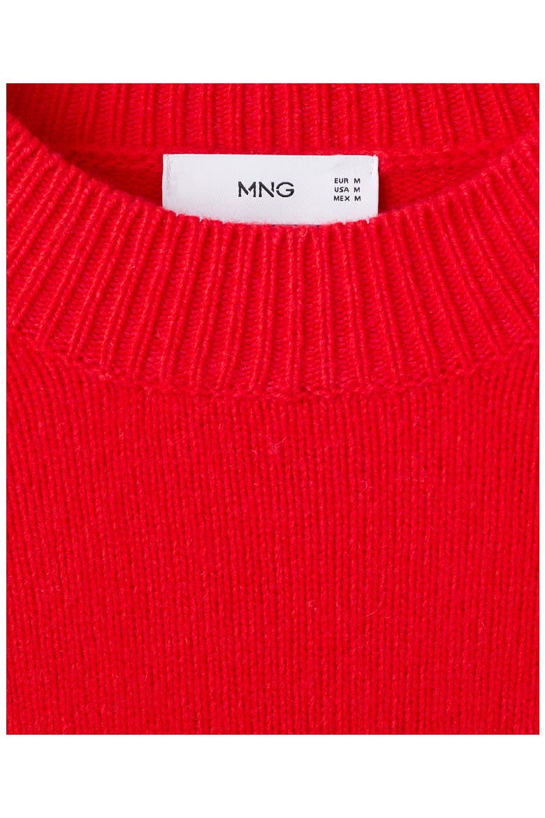 Raglan Sleeve Wool Sweater, Alternate, color, RED