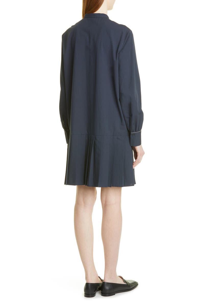 Fabiana Filippi Beaded Cuff Drop Waist Long Sleeve Dress, Alternate, color,