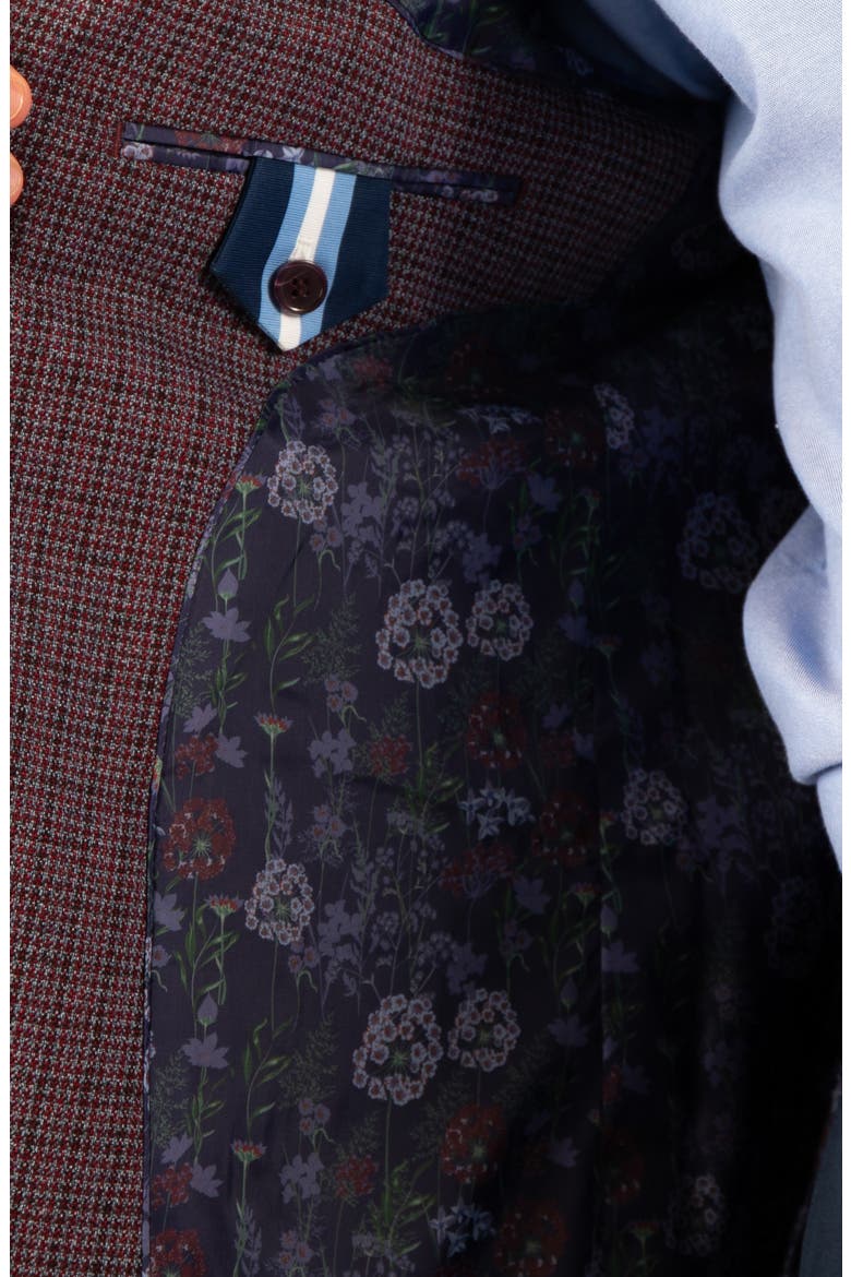 Micro Houndstooth Sport Coat, Alternate, color, MERLOT