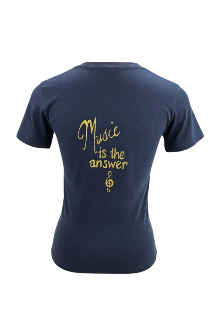 Music Is The Answer T-Shirt, Alternate, color, navy