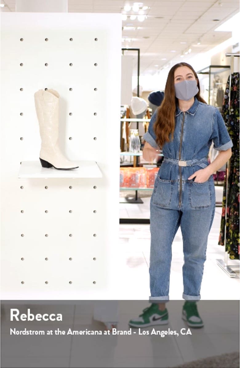 Howie Croc Embossed Tall Western Boot, sales video thumbnail