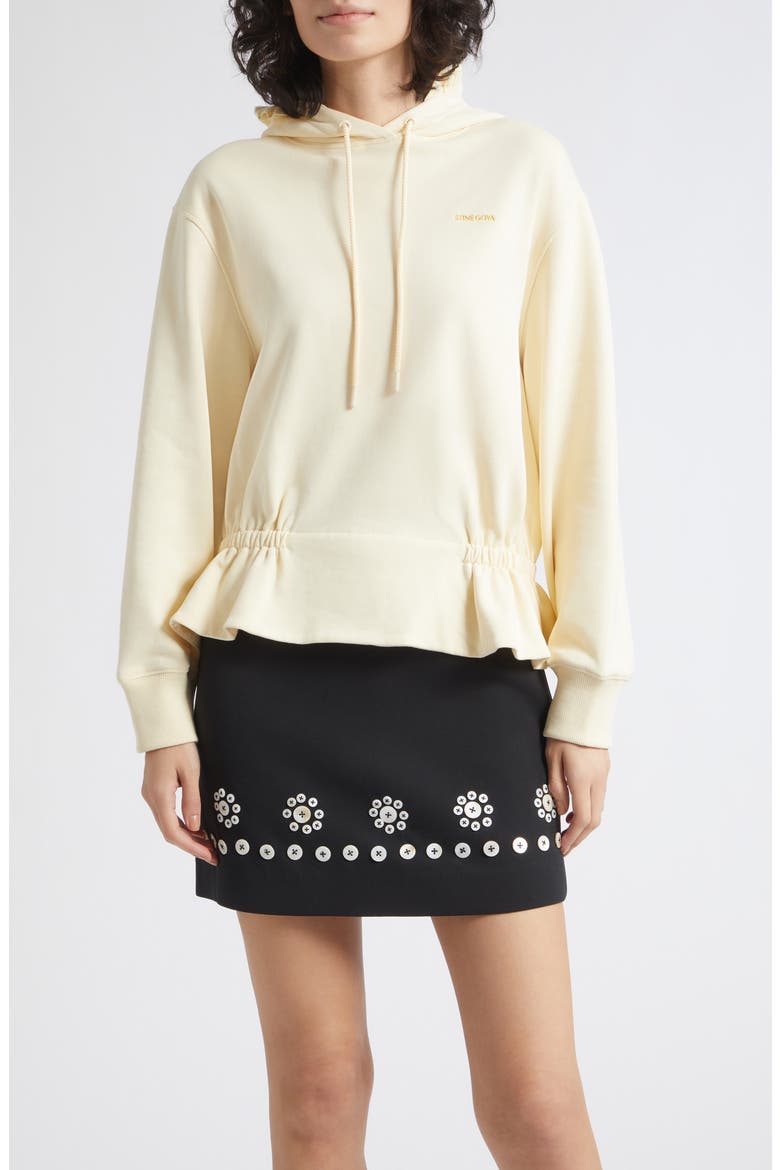 Ruffled Hoodie, Main, color, BUTTERCREAM