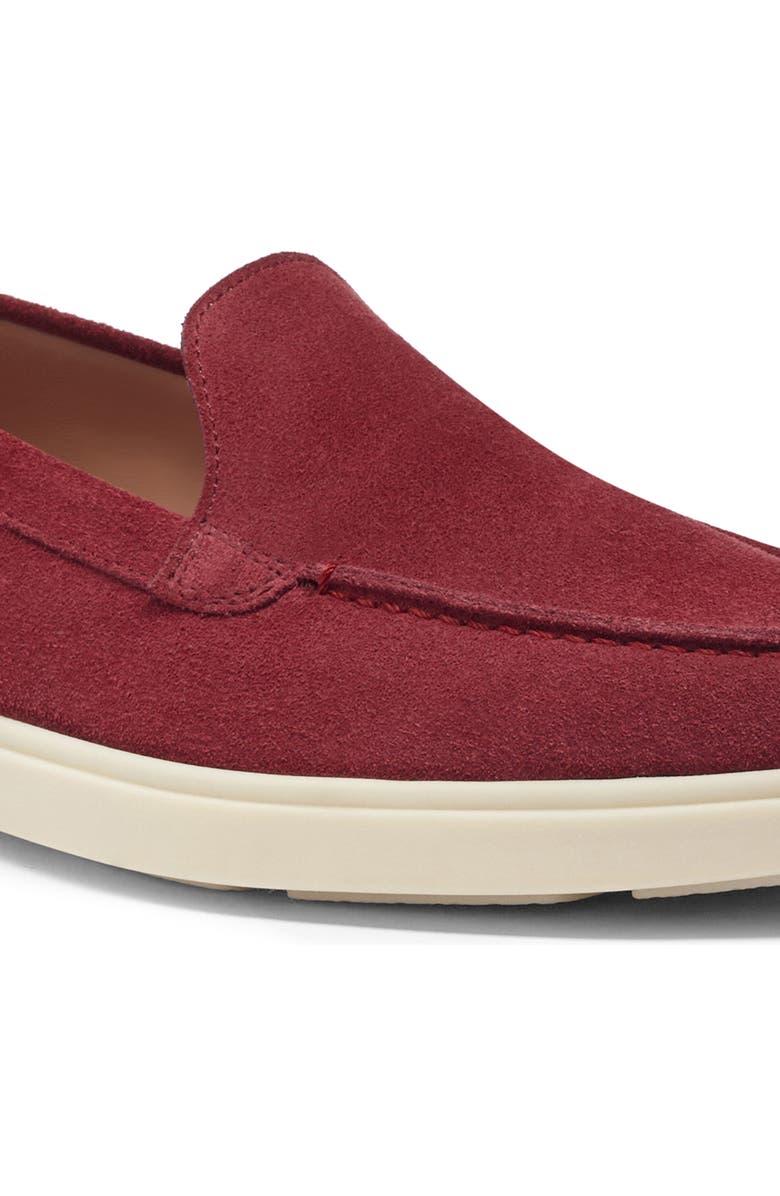 Santoni Women's suede loafer, Alternate, color, Red