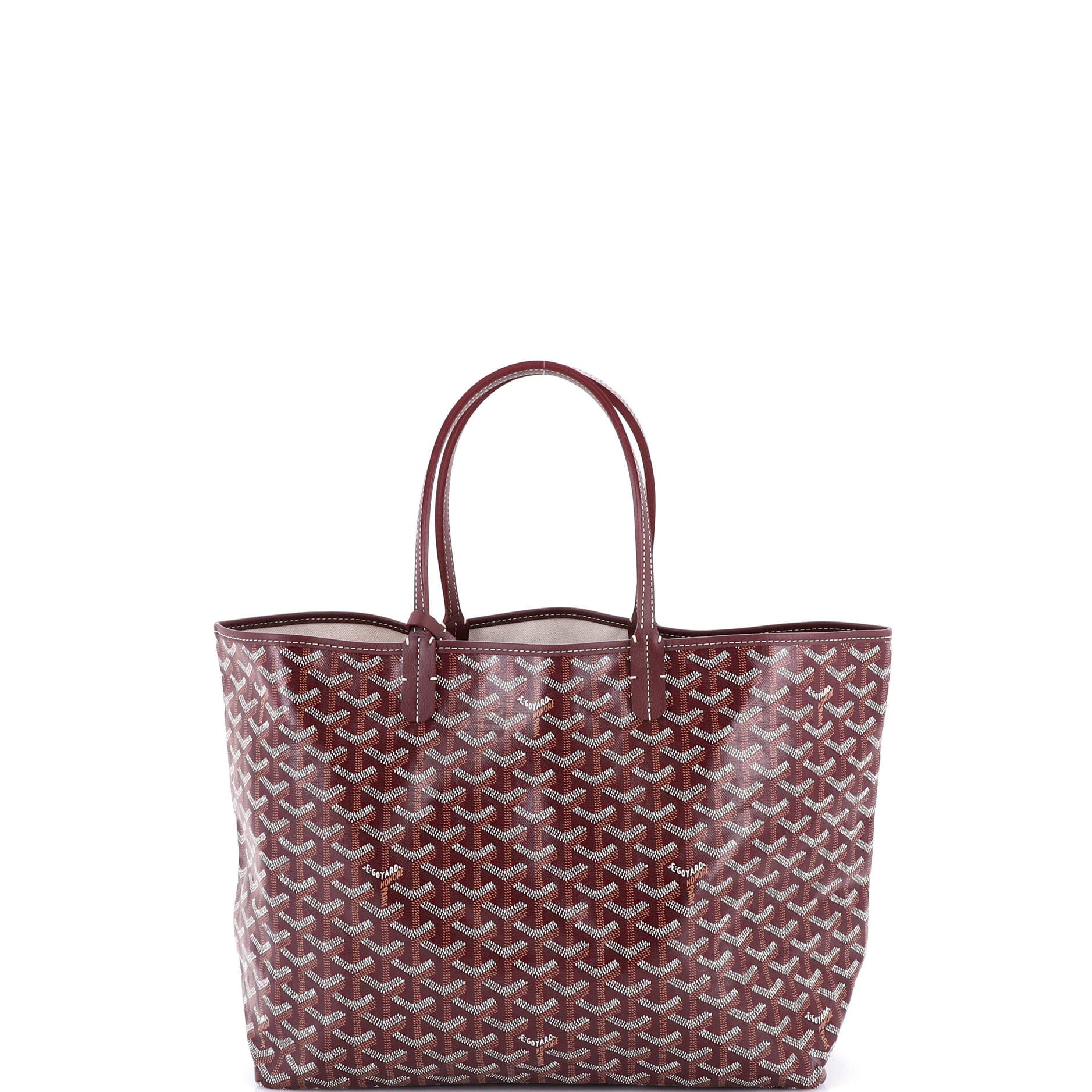 Pre-Owned Goyard Saint Louis Tote Coated Canvas PM, Main, color, Purple
