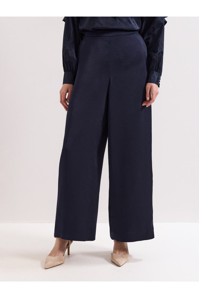 Beccy Satin Trouser, Main, color, Navy