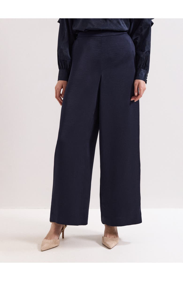 Phase Eight Beccy Satin Trouser, Main, color, Navy