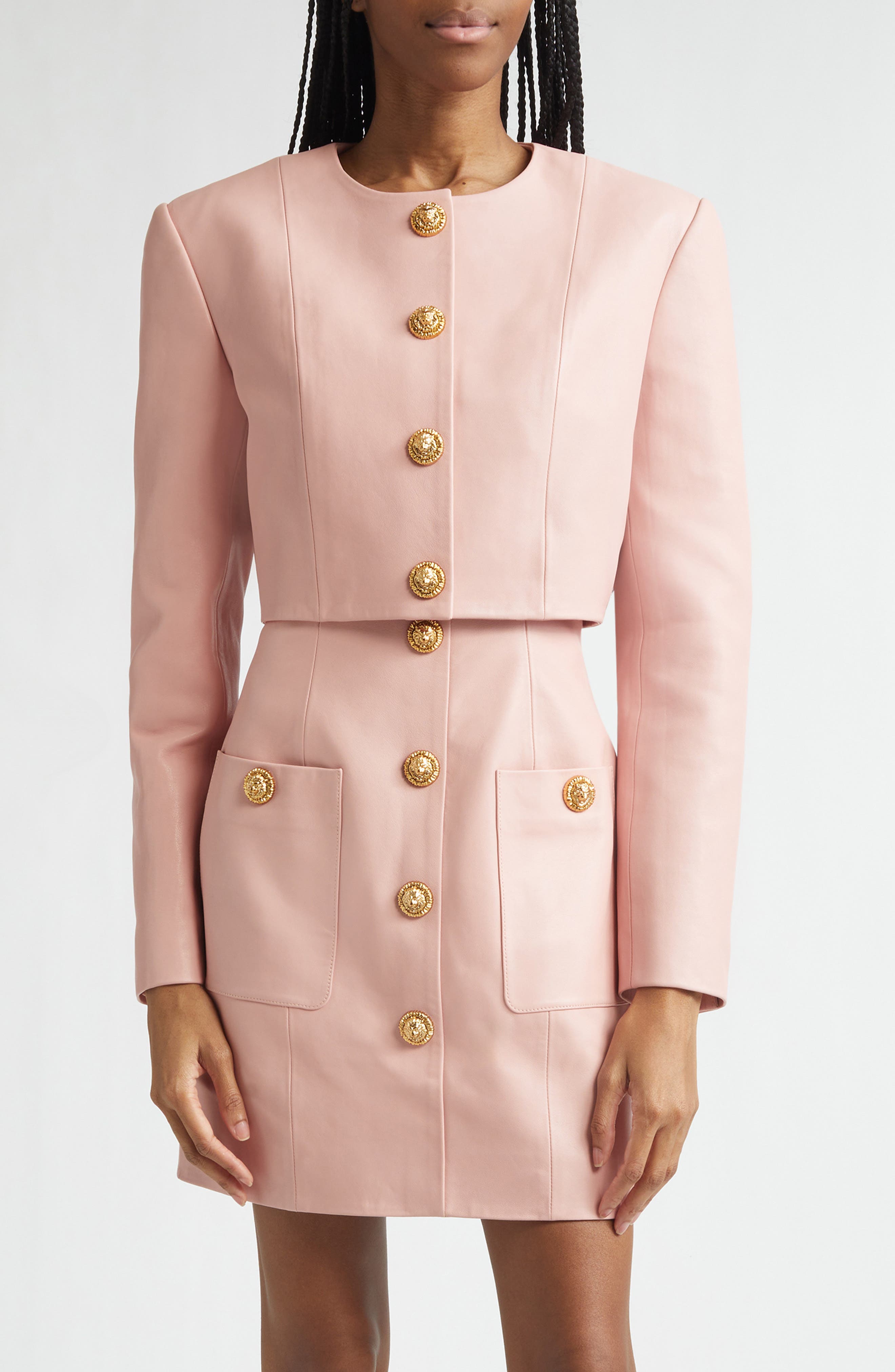 Crop Lambskin Jacket
