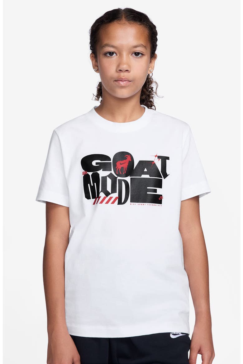 Kids' GOAT Mode Graphic T-Shirt, Main, color, WHITE