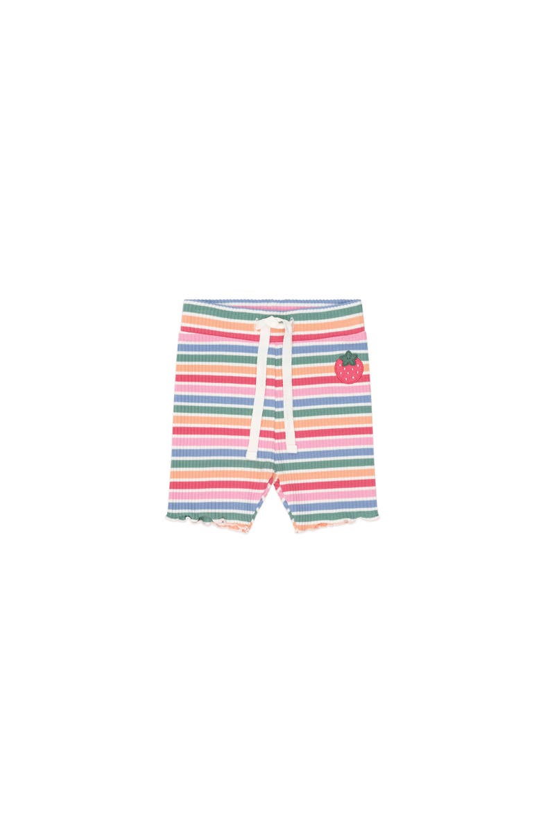 Huxbaby Tutti Frutti Stripe Bike Short, Main, color, Multi