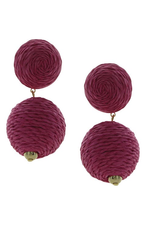 Gaby Raffia Drop Earrings