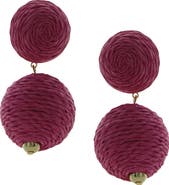 OLIVIA WELLES Gaby Raffia Drop Earrings