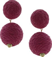 OLIVIA WELLES Gaby Raffia Drop Earrings