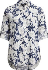 Lauren Ralph Lauren Karrie Floral Linen Button-Up Shirt