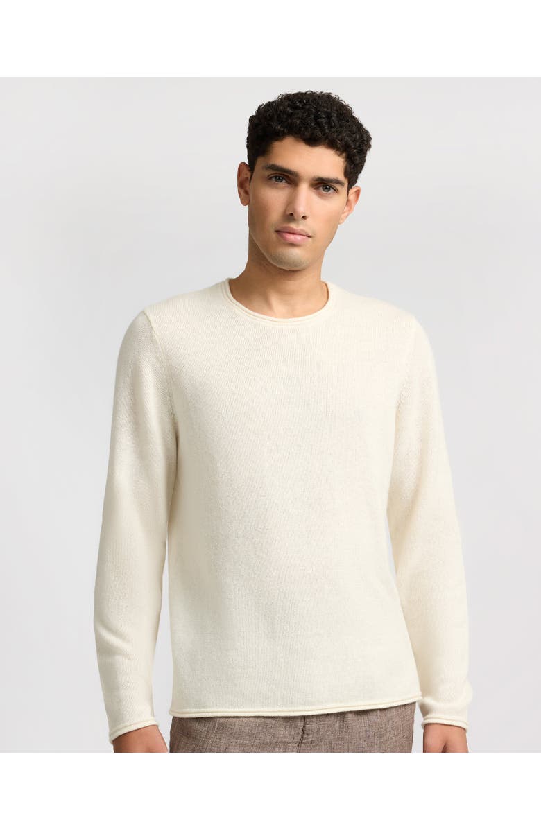 Onia Linen Cashmere Rollneck Sweater, Main, color, White
