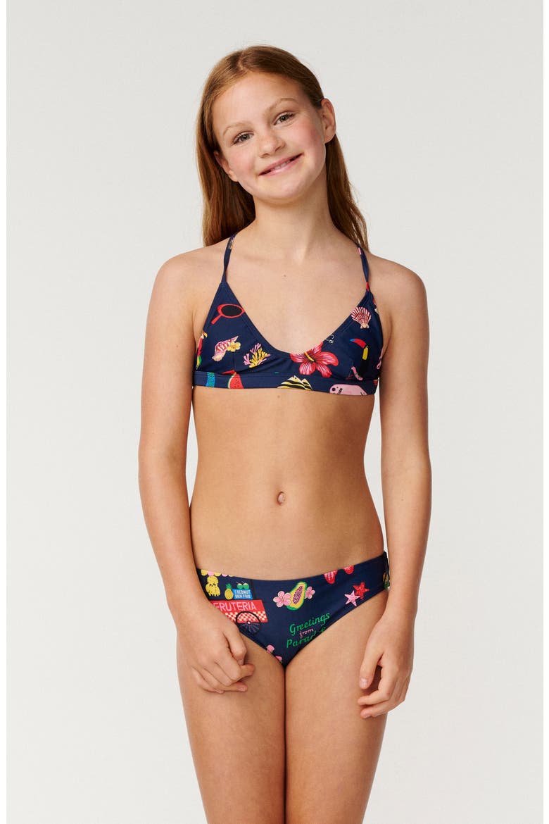 Kids' Island Time Two Piece Swimsuit, Main, color, NAVY